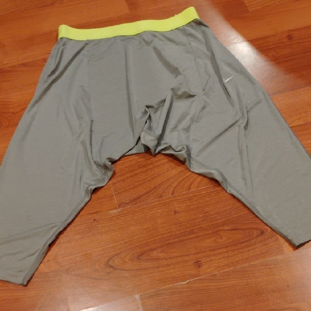 Nike Gray and Yellow Jogger Sweatpants with Tapered Legs